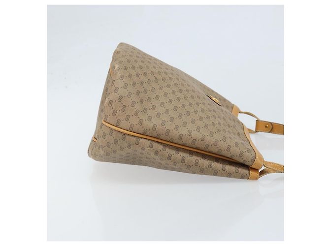 Gucci Borsa a Spalla Micro GG Supreme PVC Beige Oro 001 110 0077 Auth mr2161 D'oro - vista 4