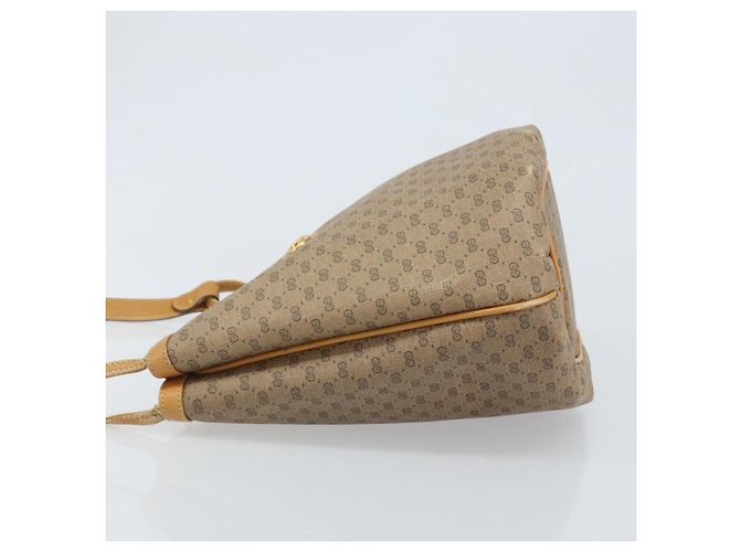 Gucci Borsa a Spalla Micro GG Supreme PVC Beige Oro 001 110 0077 Auth mr2161 D'oro - vista 5