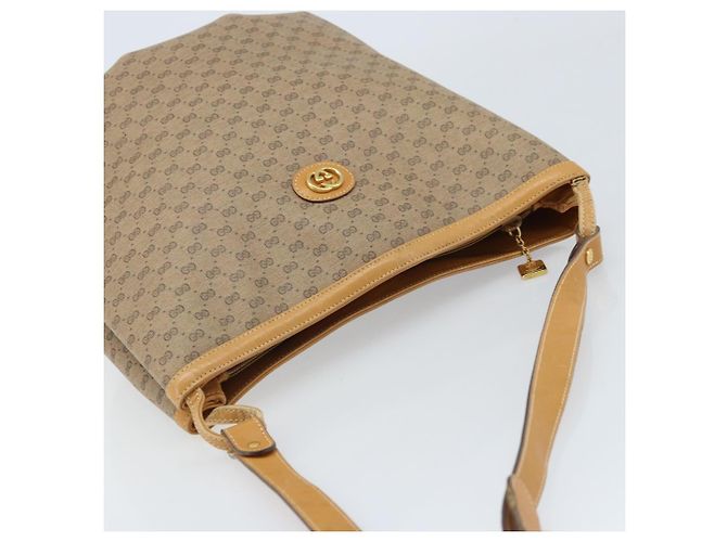 Gucci Borsa a Spalla Micro GG Supreme PVC Beige Oro 001 110 0077 Auth mr2161 D'oro - vista 6