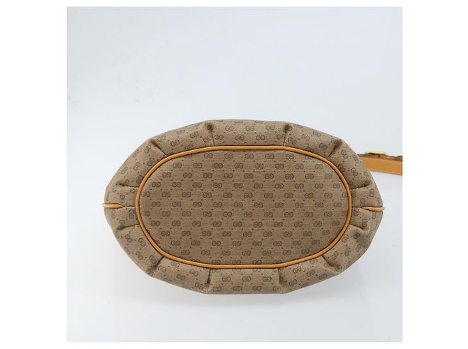 Gucci Borsa a Spalla Micro GG Supreme PVC Beige Oro 001 110 0077 Auth mr2161 D'oro - vista 9