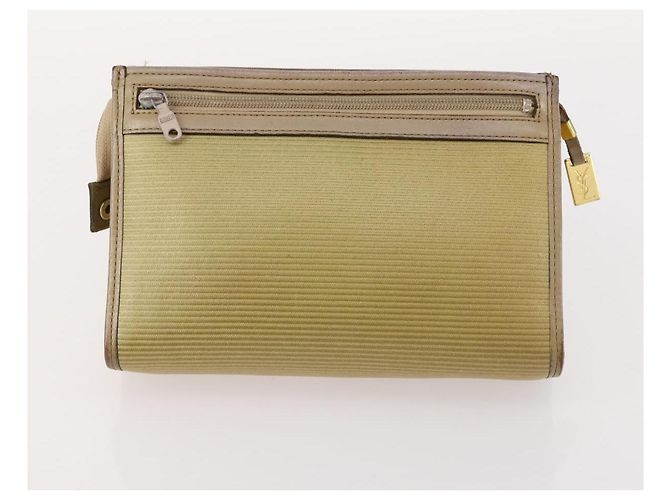 SAINT LAURENT Pochette in Pelle 2 Set Marrone CC Auth bs34000 - vista 11