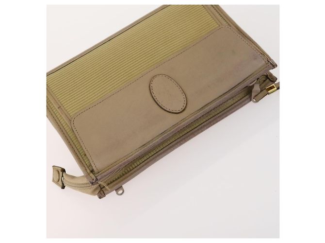 SAINT LAURENT Pochette in Pelle 2 Set Marrone CC Auth bs34000 - vista 13