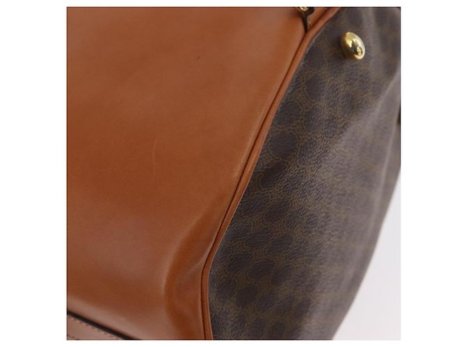 Céline Borsa a spalla in tela Macadam CELINE in pelle PVC marrone oro Auth ARZ131A D'oro - vista 10