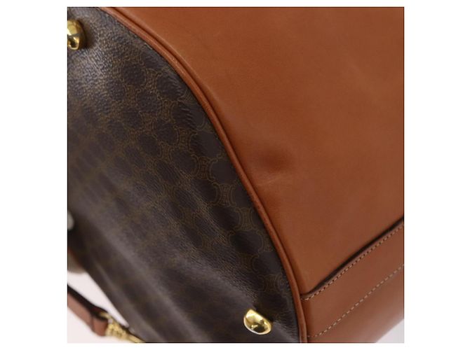 Céline Borsa a spalla in tela Macadam CELINE in pelle PVC marrone oro Auth ARZ131A D'oro - vista 13