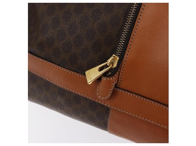 Céline Borsa a spalla in tela Macadam CELINE in pelle PVC marrone oro Auth ARZ131A D'oro - vista 14