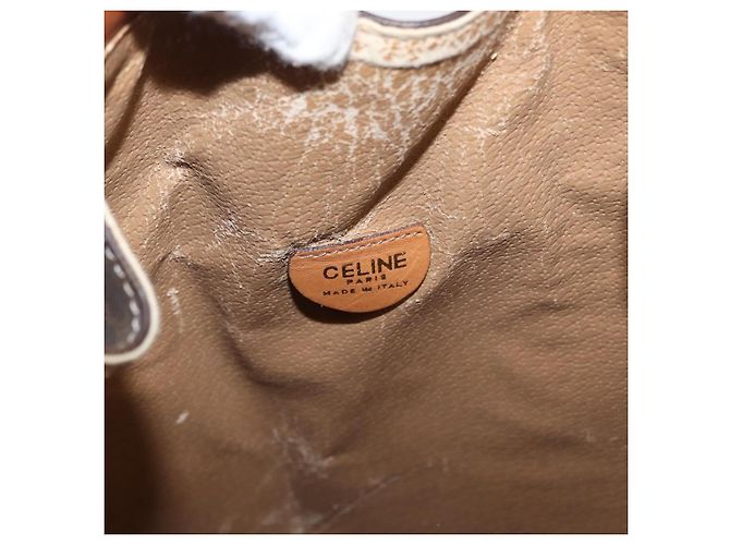 Céline Borsa a spalla in tela Macadam CELINE in pelle PVC marrone oro Auth ARZ131A D'oro - vista 15