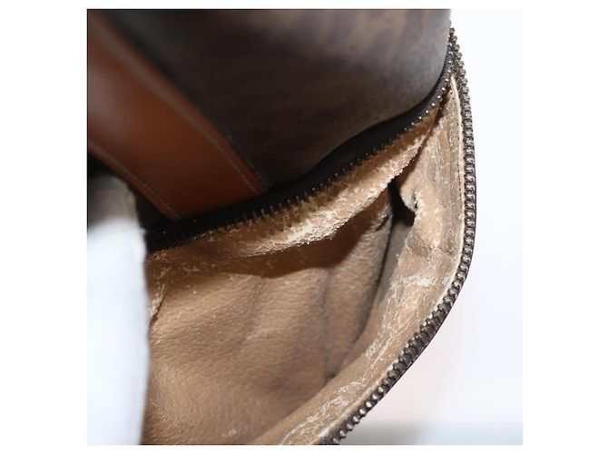 Céline Borsa a spalla in tela Macadam CELINE in pelle PVC marrone oro Auth ARZ131A D'oro - vista 19