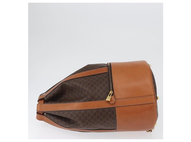 Céline Borsa a spalla in tela Macadam CELINE in pelle PVC marrone oro Auth ARZ131A D'oro - vista 5