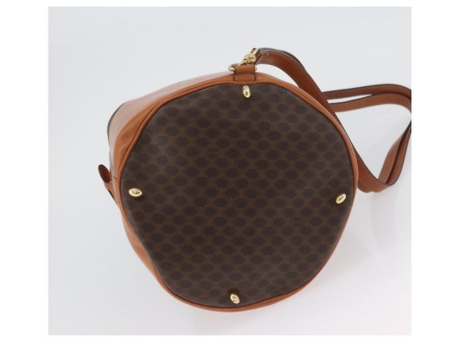 Céline Borsa a spalla in tela Macadam CELINE in pelle PVC marrone oro Auth ARZ131A D'oro - vista 9