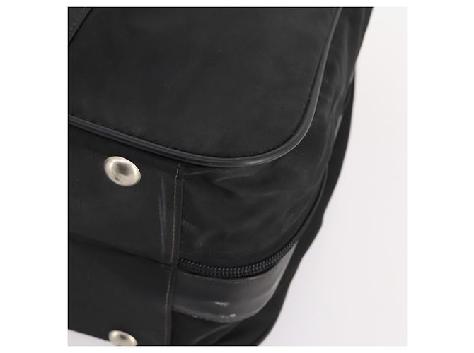 Borsa Boston PRADA in nylon nero argento autentica 173960A - vista 10