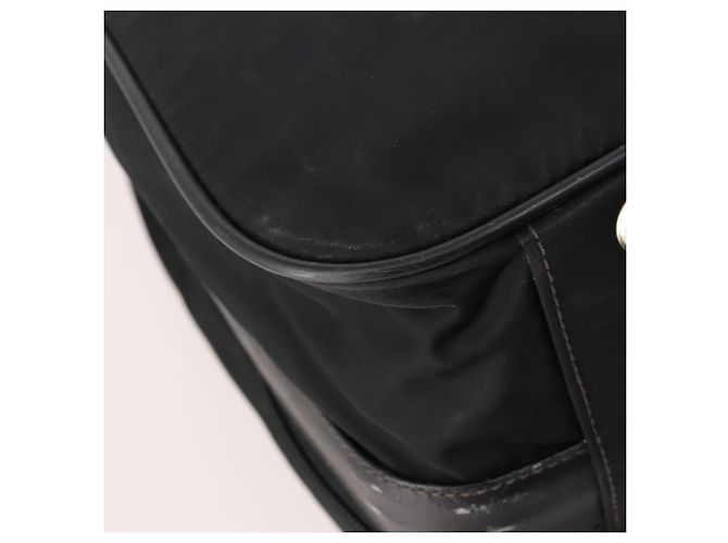 Borsa Boston PRADA in nylon nero argento autentica 173960A - vista 13