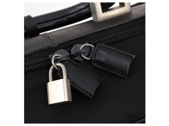 Borsa Boston PRADA in nylon nero argento autentica 173960A - vista 17