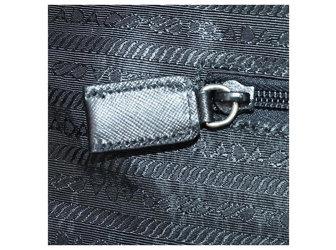 Borsa Boston PRADA in nylon nero argento autentica 173960A - vista 21