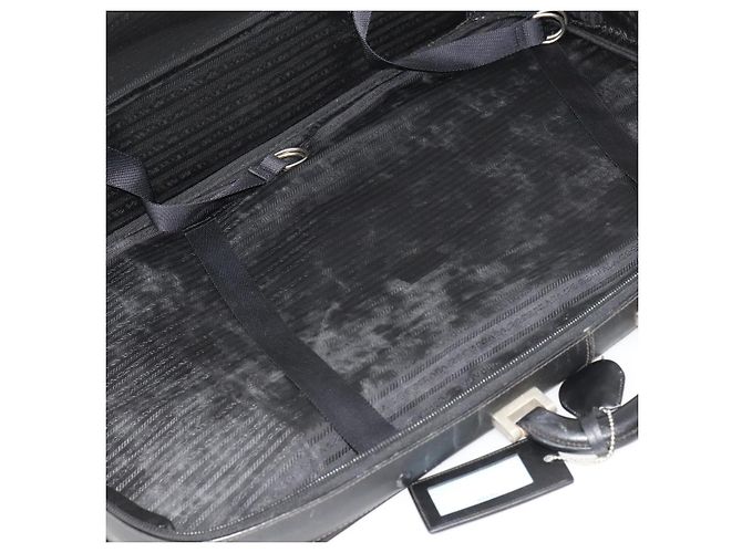 Borsa Boston PRADA in nylon nero argento autentica 173960A - vista 23