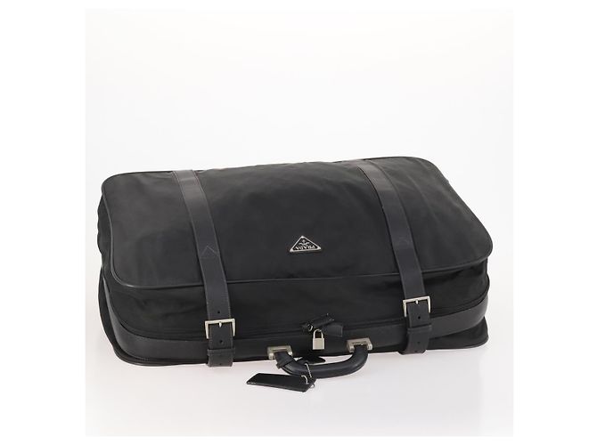 Borsa Boston PRADA in nylon nero argento autentica 173960A - vista 6