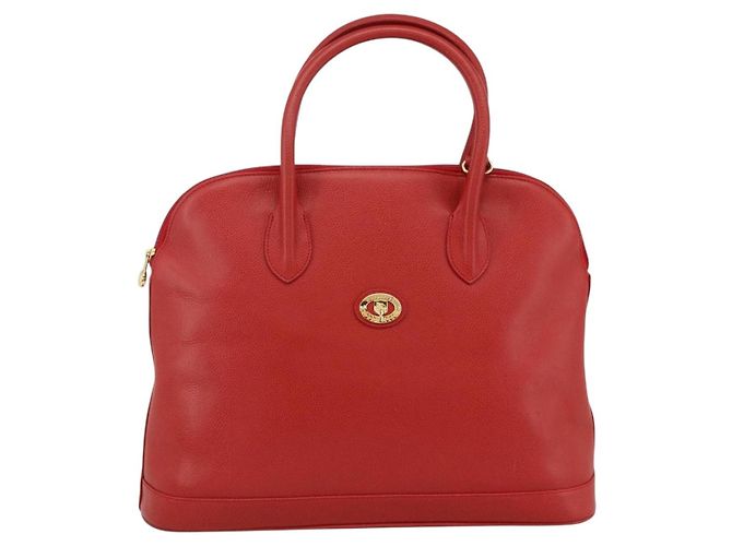 Borsa a mano Burberrys in pelle 2 vie rossa e oro Auth AMZ371 Rosso D'oro - vista 2