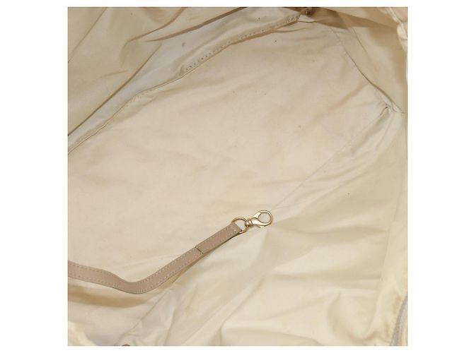 CHANEL Nuova Borsa Tote da Viaggio Nylon Beige Oro CC Auth ti3789 D'oro - vista 16