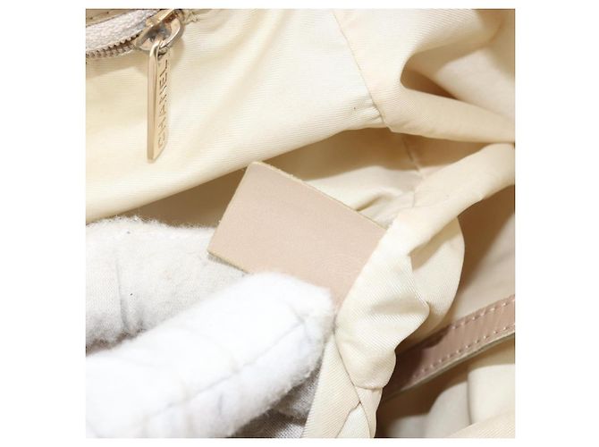 CHANEL Nuova Borsa Tote da Viaggio Nylon Beige Oro CC Auth ti3789 D'oro - vista 22