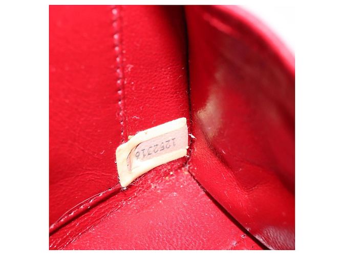 CHANEL Borsa a Spalla Matelassé in Pelle di Agnello Rossa Oro CC Auth AMZ168A Rosso D'oro - vista 22