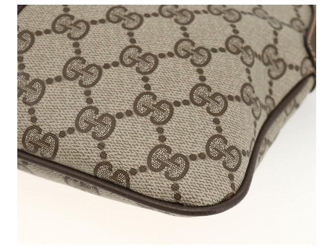 Borsa Sherry Line GG Supreme Web di GUCCI in PVC beige e oro 904 02 047 Auth AMZ376 D'oro - vista 10