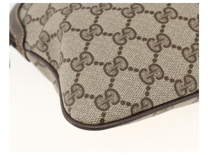Borsa Sherry Line GG Supreme Web di GUCCI in PVC beige e oro 904 02 047 Auth AMZ376 D'oro - vista 11