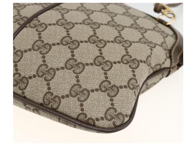 Borsa Sherry Line GG Supreme Web di GUCCI in PVC beige e oro 904 02 047 Auth AMZ376 D'oro - vista 12