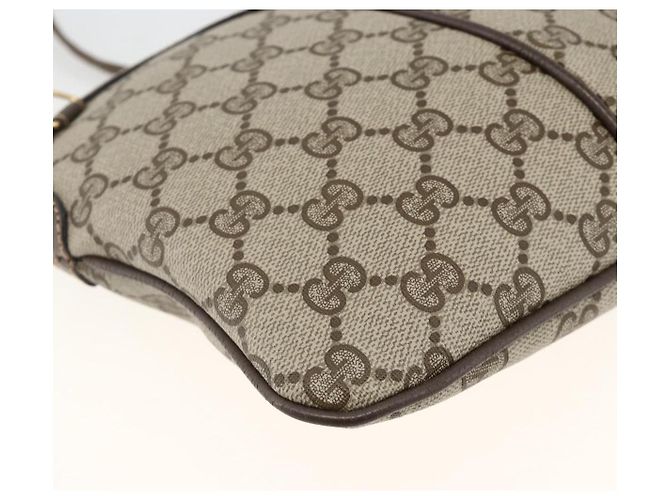 Borsa Sherry Line GG Supreme Web di GUCCI in PVC beige e oro 904 02 047 Auth AMZ376 D'oro - vista 13