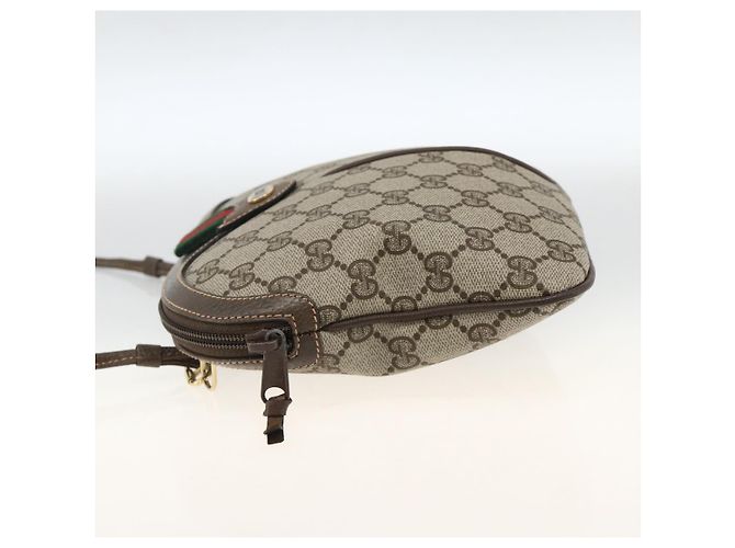 Borsa Sherry Line GG Supreme Web di GUCCI in PVC beige e oro 904 02 047 Auth AMZ376 D'oro - vista 4