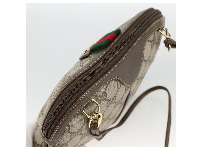 Borsa Sherry Line GG Supreme Web di GUCCI in PVC beige e oro 904 02 047 Auth AMZ376 D'oro - vista 6