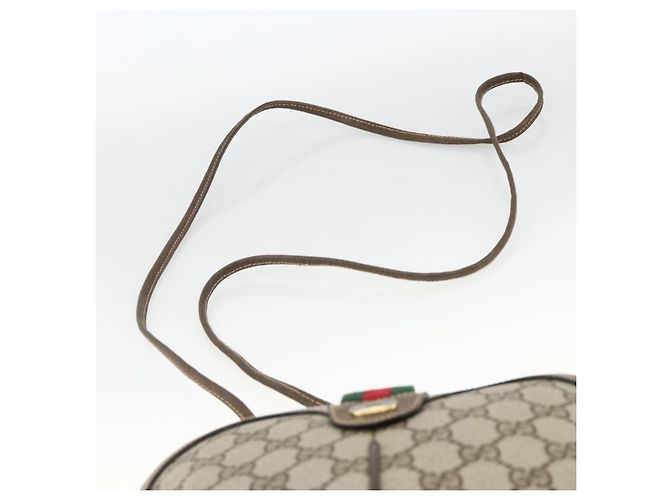 Borsa Sherry Line GG Supreme Web di GUCCI in PVC beige e oro 904 02 047 Auth AMZ376 D'oro - vista 8