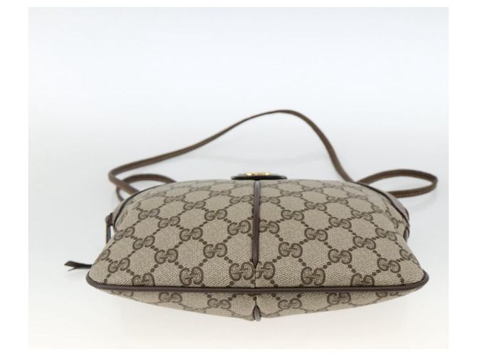 Borsa Sherry Line GG Supreme Web di GUCCI in PVC beige e oro 904 02 047 Auth AMZ376 D'oro - vista 9