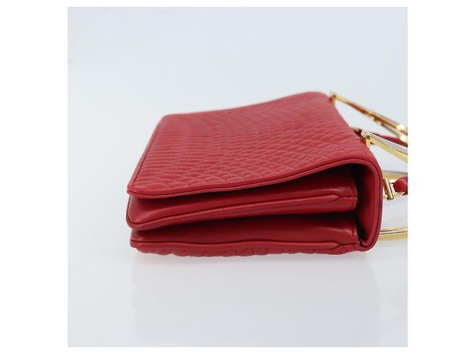 BALLY Borsa a Mano in Pelle 2 vie Rossa Oro Auth YKZ519A Rosso D'oro - vista 4