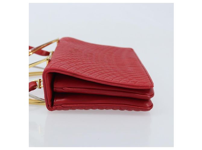 BALLY Borsa a Mano in Pelle 2 vie Rossa Oro Auth YKZ519A Rosso D'oro - vista 5