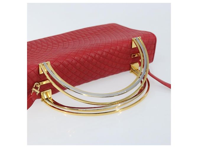 BALLY Borsa a Mano in Pelle 2 vie Rossa Oro Auth YKZ519A Rosso D'oro - vista 7