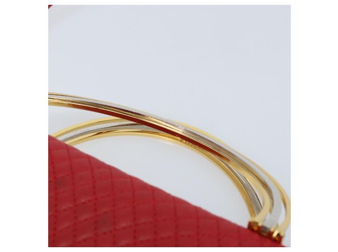 BALLY Borsa a Mano in Pelle 2 vie Rossa Oro Auth YKZ519A Rosso D'oro - vista 8