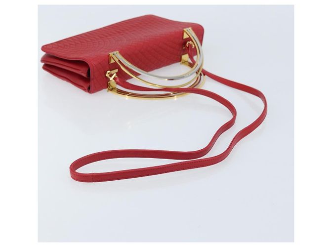 BALLY Borsa a Mano in Pelle 2 vie Rossa Oro Auth YKZ519A Rosso D'oro - vista 9