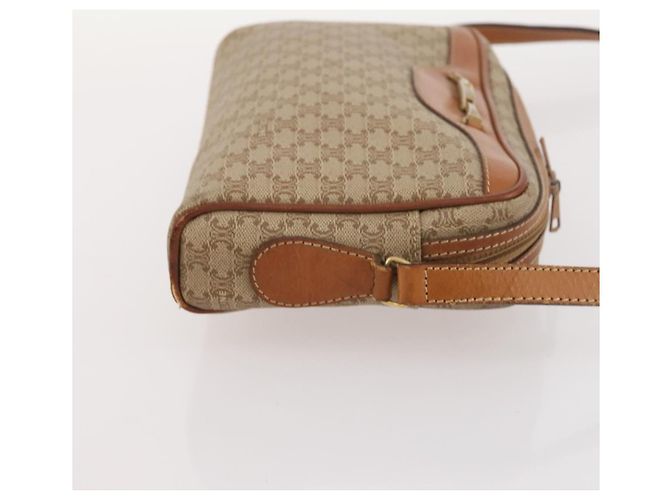 Céline Borsa a spalla in tela Macadam CELINE in pelle PVC 2 pezzi beige Auth 173954 - vista 12
