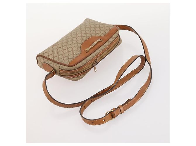 Céline Borsa a spalla in tela Macadam CELINE in pelle PVC 2 pezzi beige Auth 173954 - vista 13