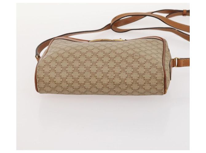 Céline Borsa a spalla in tela Macadam CELINE in pelle PVC 2 pezzi beige Auth 173954 - vista 15