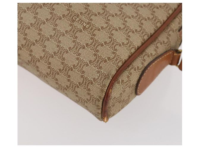 Céline Borsa a spalla in tela Macadam CELINE in pelle PVC 2 pezzi beige Auth 173954 - vista 16