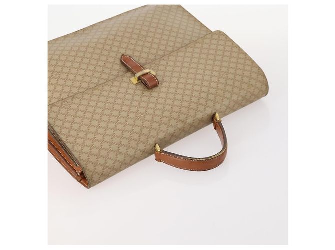 Céline Borsa a spalla in tela Macadam CELINE in pelle PVC 2 pezzi beige Auth 173954 - vista 5