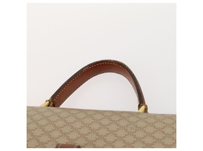 Céline Borsa a spalla in tela Macadam CELINE in pelle PVC 2 pezzi beige Auth 173954 - vista 6
