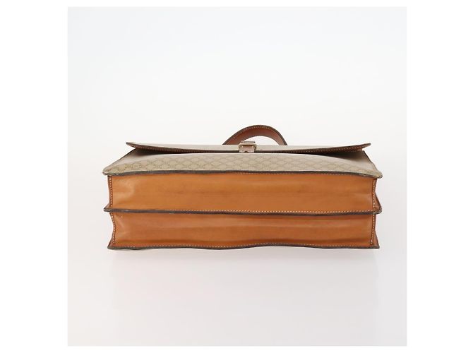 Céline Borsa a spalla in tela Macadam CELINE in pelle PVC 2 pezzi beige Auth 173954 - vista 7