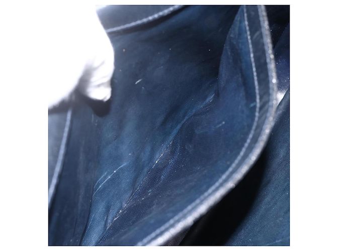 Céline Borsa a Spalla Celine C Sulky Carriage in Tela Blu Navy e Oro Auth AMZ372 D'oro - vista 22