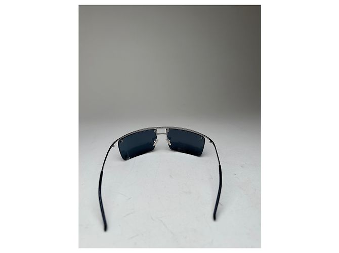 Céline Vintage Celine Paris Randlose Sonnenbrille Silber Blau - Ansicht 6