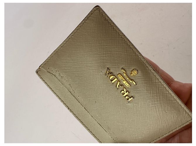 Vintage Prada Leather Card Holder White - view 6