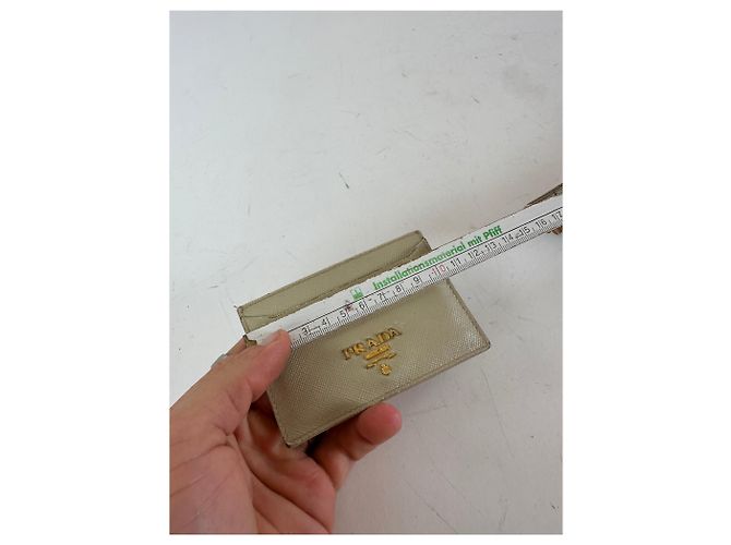 Vintage Prada Leather Card Holder White - view 7