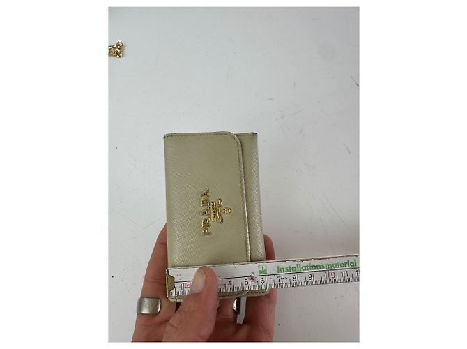 Vintage Prada Leather Card / Key Holder White - view 10