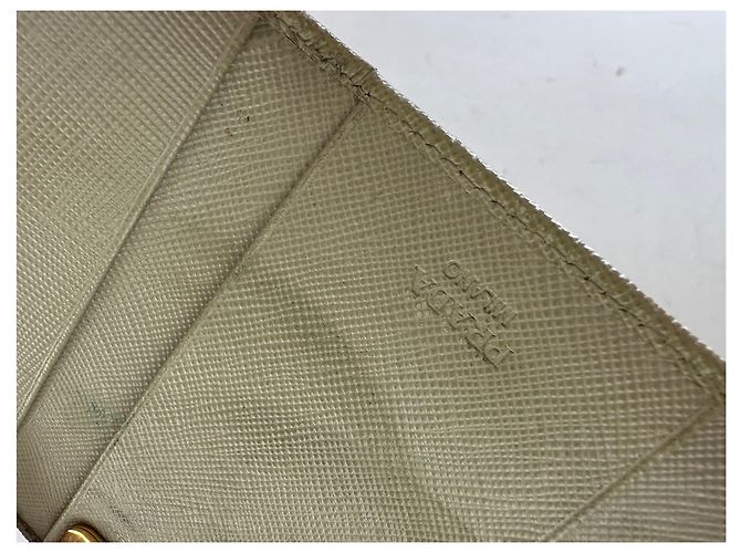 Vintage Prada Leather Card / Key Holder White - view 8