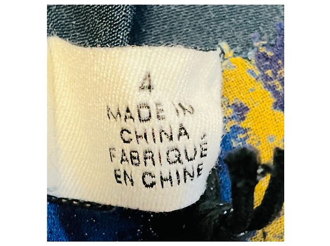 Mini-Kleid Blau / Senf Grunge-Karo Coach - Ansicht 4